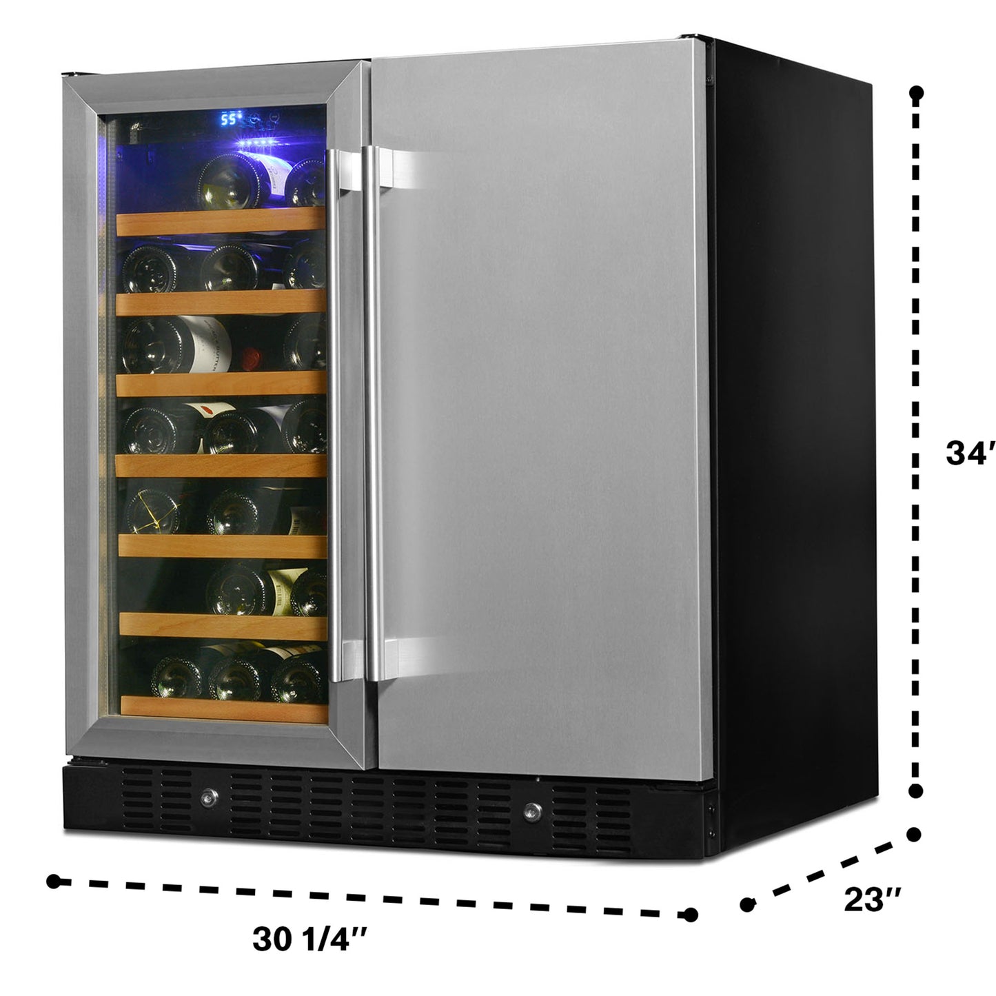 Buy a Smith & Hanks Smoked Black Glass Door Wine & Beverage Cooler by Chilled Beverages