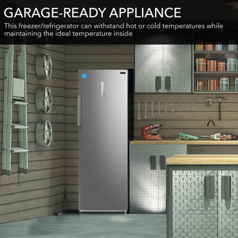 Whynter UDF-0831SS/UDF-0831SSa 8.3 cu.ft. Energy Star Digital Upright Stainless Steel Deep Freezer/Refrigerator