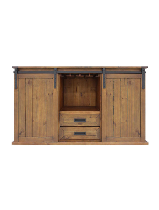 Vinotemp Rustic Wood Wine Cellar Credenza