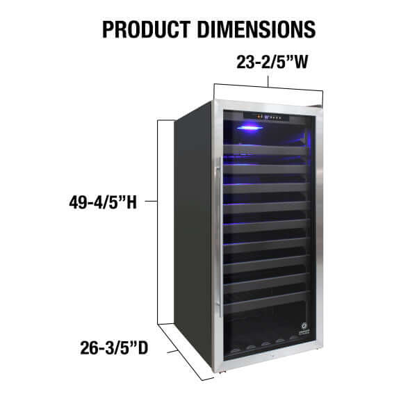 Vinotemp 114 Bottle Butler Series Single Zone Wine Cooler