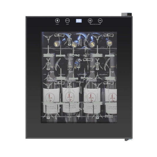 Vinotemp 15 Bottle Eco Series Single Zone Wine Cooler W/ Corkscrew Design Glass Door