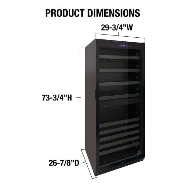 Vinotemp 270 Bottle Butler Series Dual Zone Wine Cooler