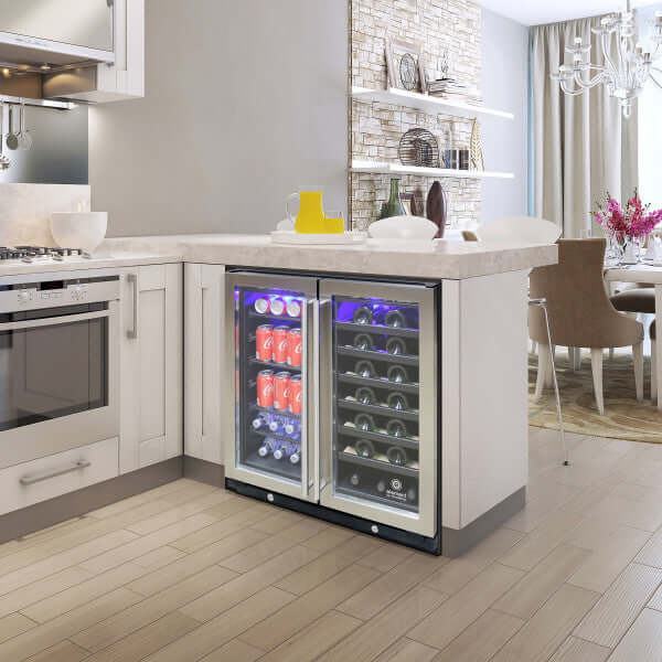 Vinotemp 30" Connoisseur Series Dual Zone Wine and Beverage Cooler