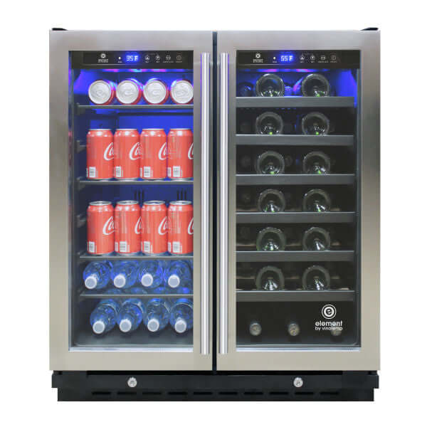 Vinotemp 30 Connoisseur Series Dual Zone Wine and Beverage Cooler