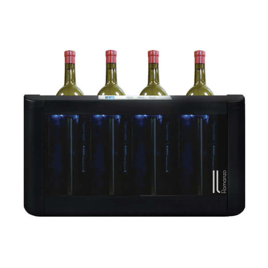 Vinotemp 4 Bottle Il Romanzo Series Single Zone Open Wine Cooler