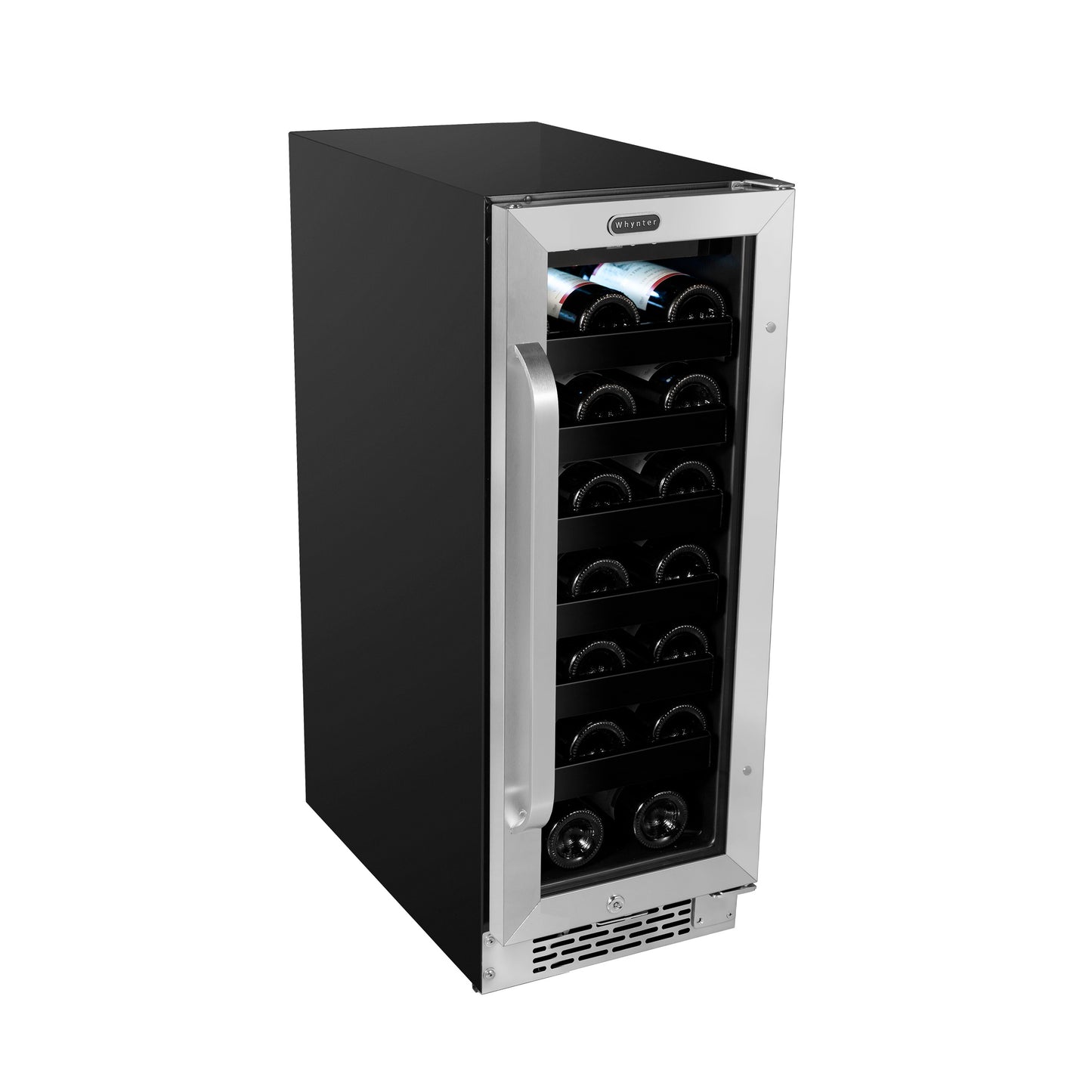 Buy a Whynter 12" Built-In 20 Bottle Under Counter Stainless Steel Wine Refrigerator with Reversible Door, Digital Control, Lock and Carbon Filter by Chilled Beverages