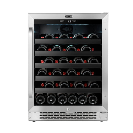 Buy a Whynter 24" Built-In 46 Bottle Under Counter Stainless Steel Wine Refrigerator with Reversible Door, Digital Control, Lock and Carbon Filter by Chilled Beverages
