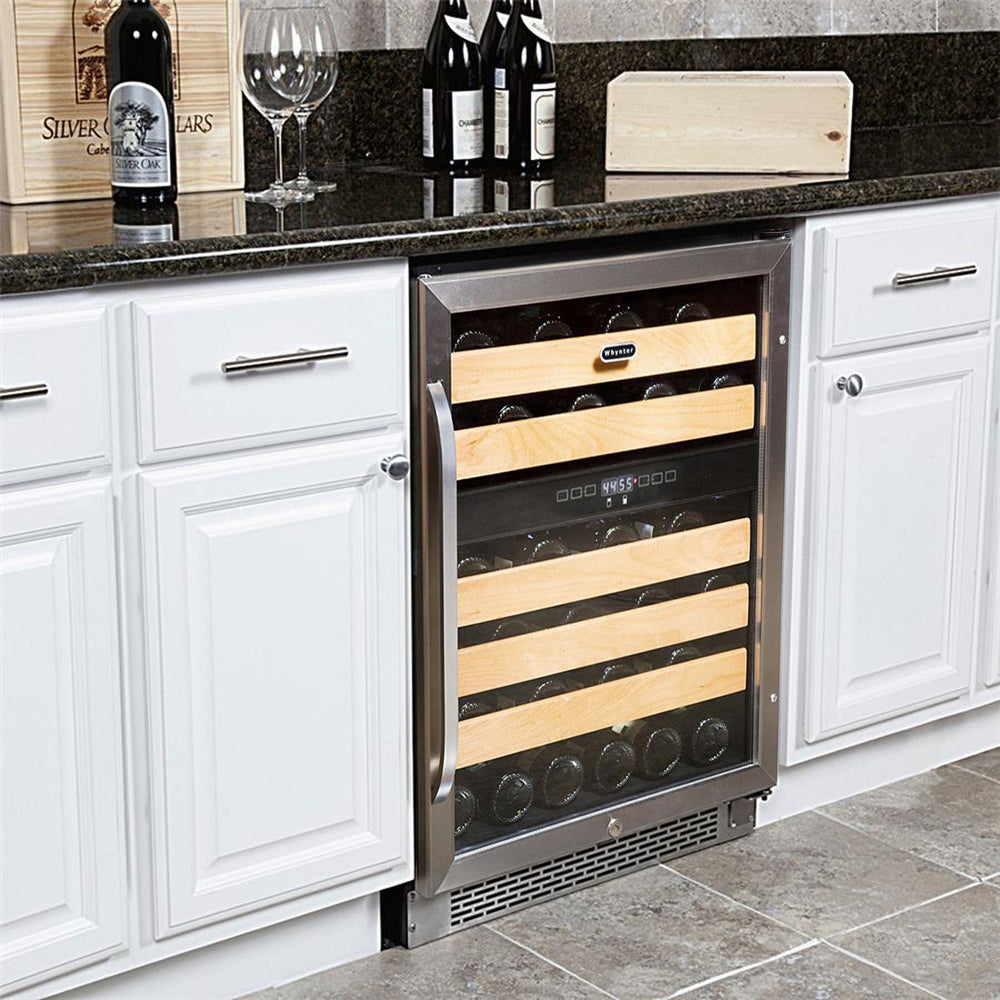 Buy a Whynter 46 Bottle Dual Temperature Zone Built-In Wine Refrigerator by Chiller Beverages