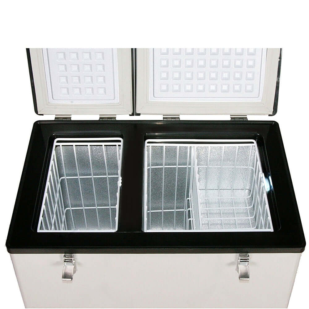 Buy a Whynter 62 Quart Dual Zone Portable Fridge/ Freezer with 12v DC Option by Chilled Beverages