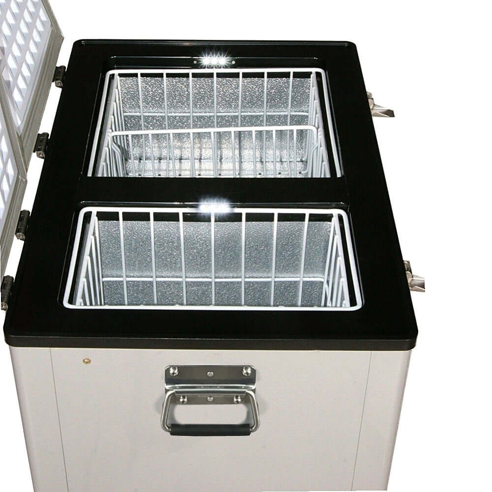 Buy a Whynter 62 Quart Dual Zone Portable Fridge/ Freezer with 12v DC Option by Chilled Beverages