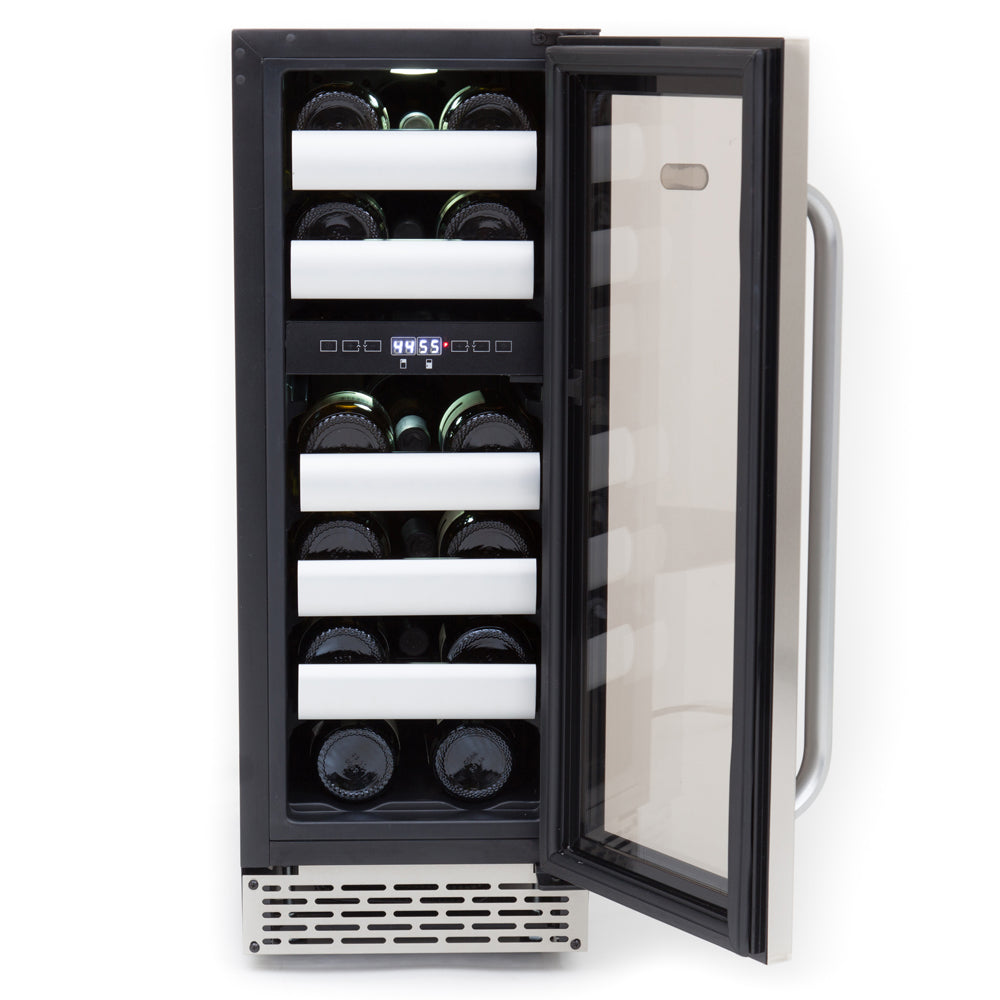 Buy a Whynter Elite 17 Bottle Seamless Stainless Steel Door Dual Zone Built-in Wine Refrigerator by Chilled Beverages