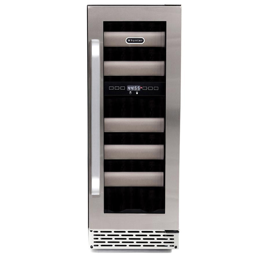 Buy a Whynter Elite 17 Bottle Seamless Stainless Steel Door Dual Zone Built-in Wine Refrigerator by Chilled Beverages