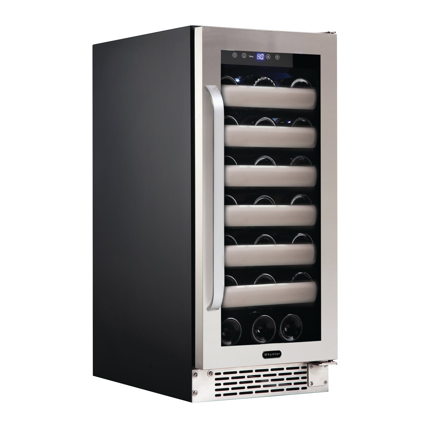 Buy a Whynter Elite 33 Bottle Seamless Stainless Steel Door Single Zone Built-in Wine Refrigerator by Chilled Beverages