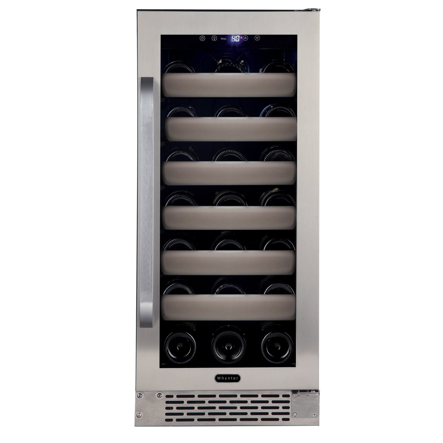 Buy a Whynter Elite 33 Bottle Seamless Stainless Steel Door Single Zone Built-in Wine Refrigerator by Chilled Beverages