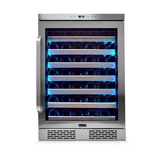 Buy a Whynter Elite Spectrum Light Show 54 Bottle Stainless Steel 24 inch Built-in Wine Refrigerator by Chilled Beverages