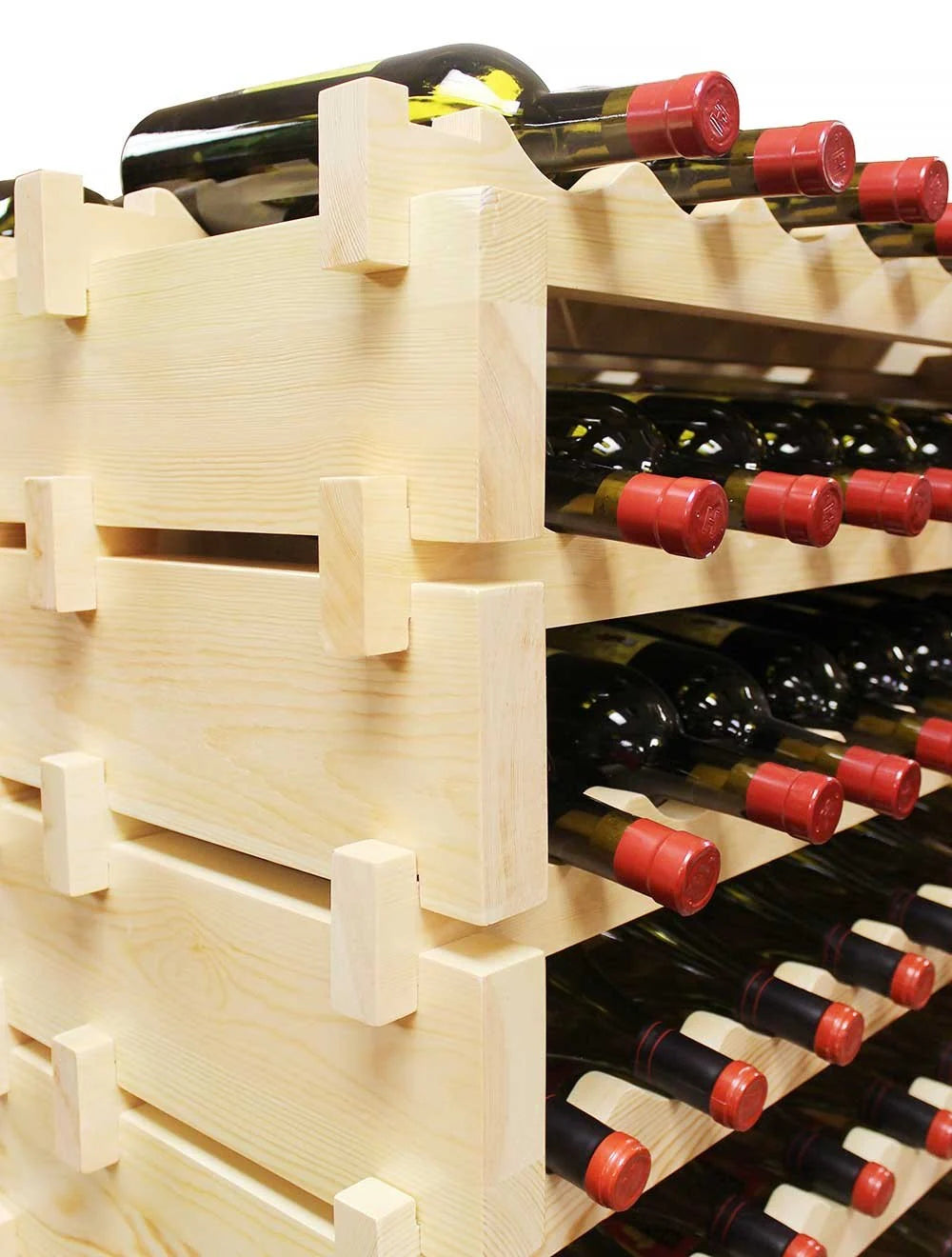 Vinotemp Double Modular Wine Rack, 108 Bottle Capacity, Natural
