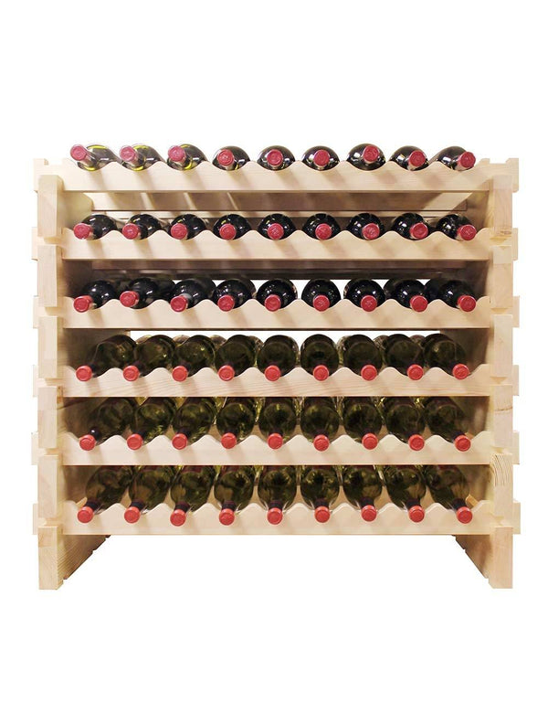 Vinotemp Double Modular Wine Rack, 108 Bottle Capacity, Natural