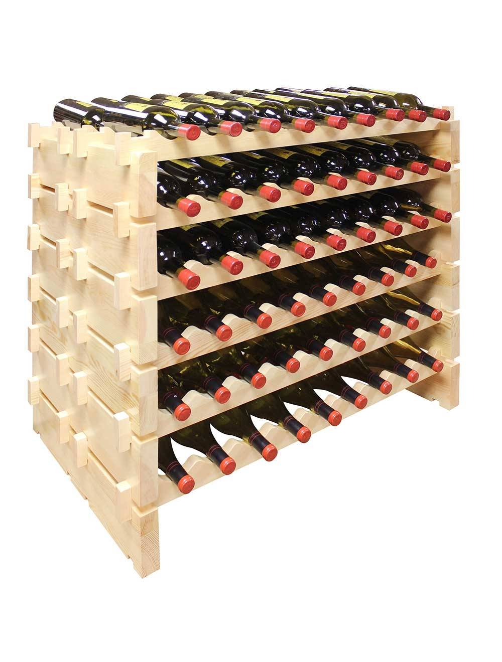 Vinotemp Double Modular Wine Rack, 108 Bottle Capacity, Natural