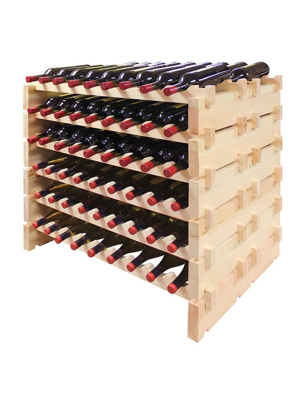 Vinotemp Double Modular Wine Rack, 108 Bottle Capacity, Natural