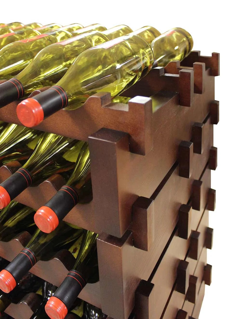 Vinotemp Double Modular Wine Rack, 108 Bottle Capacity, Stained