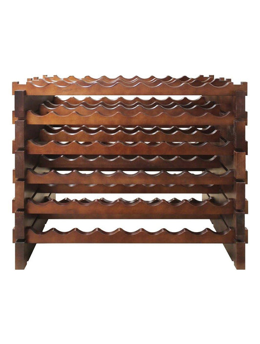 Vinotemp Double Modular Wine Rack, 108 Bottle Capacity, Stained
