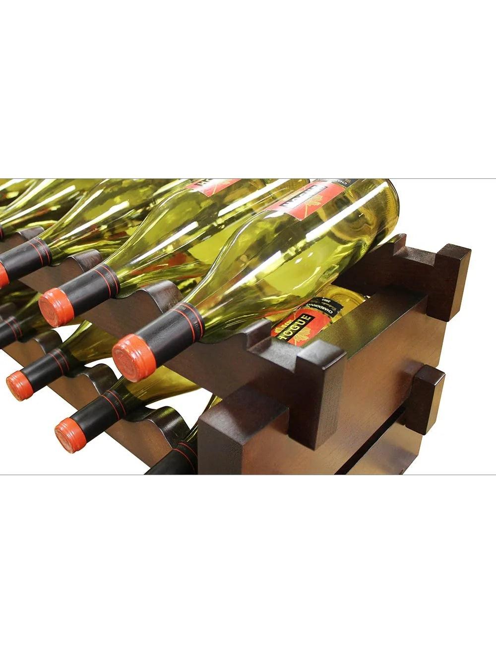 Vinotemp Modular Wine Rack 2 x 6 Bottle, 12 Bottle, Stained