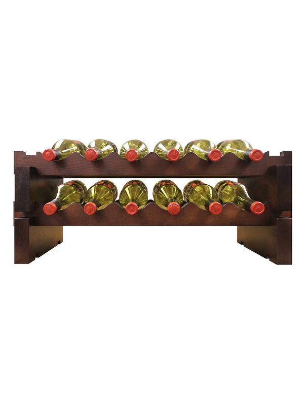 Vinotemp Modular Wine Rack 2 x 6 Bottle, 12 Bottle, Stained