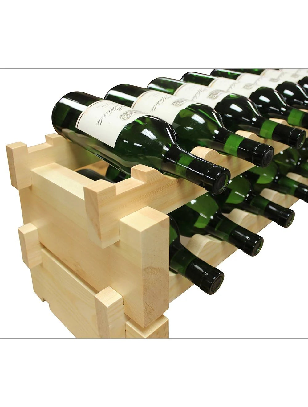 Vinotemp Modular Wine Rack, 2 x 9, 18 Bottle Capacity, Natural