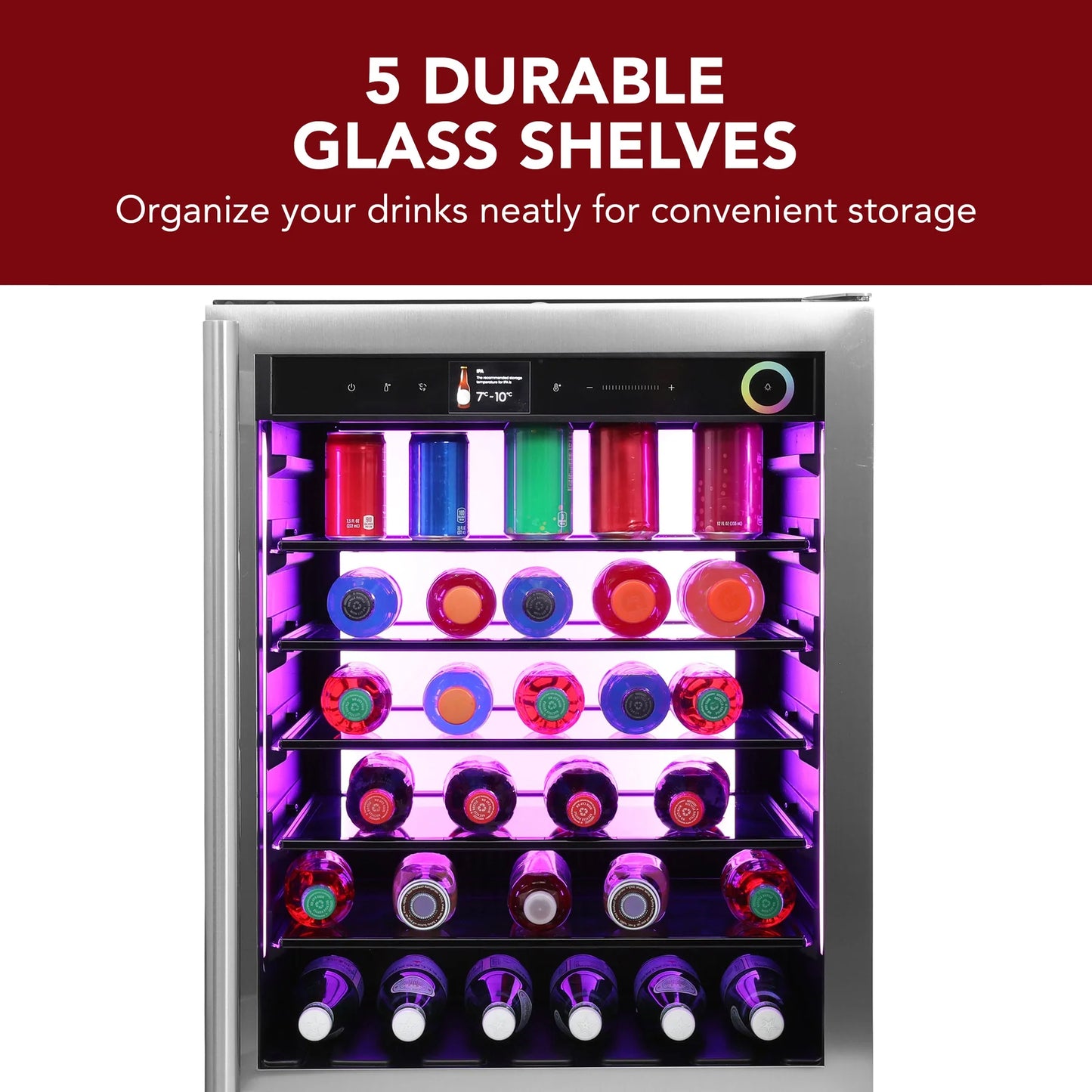 Vinotemp Vinoglow 151-Can Single-Zone Beverage Center