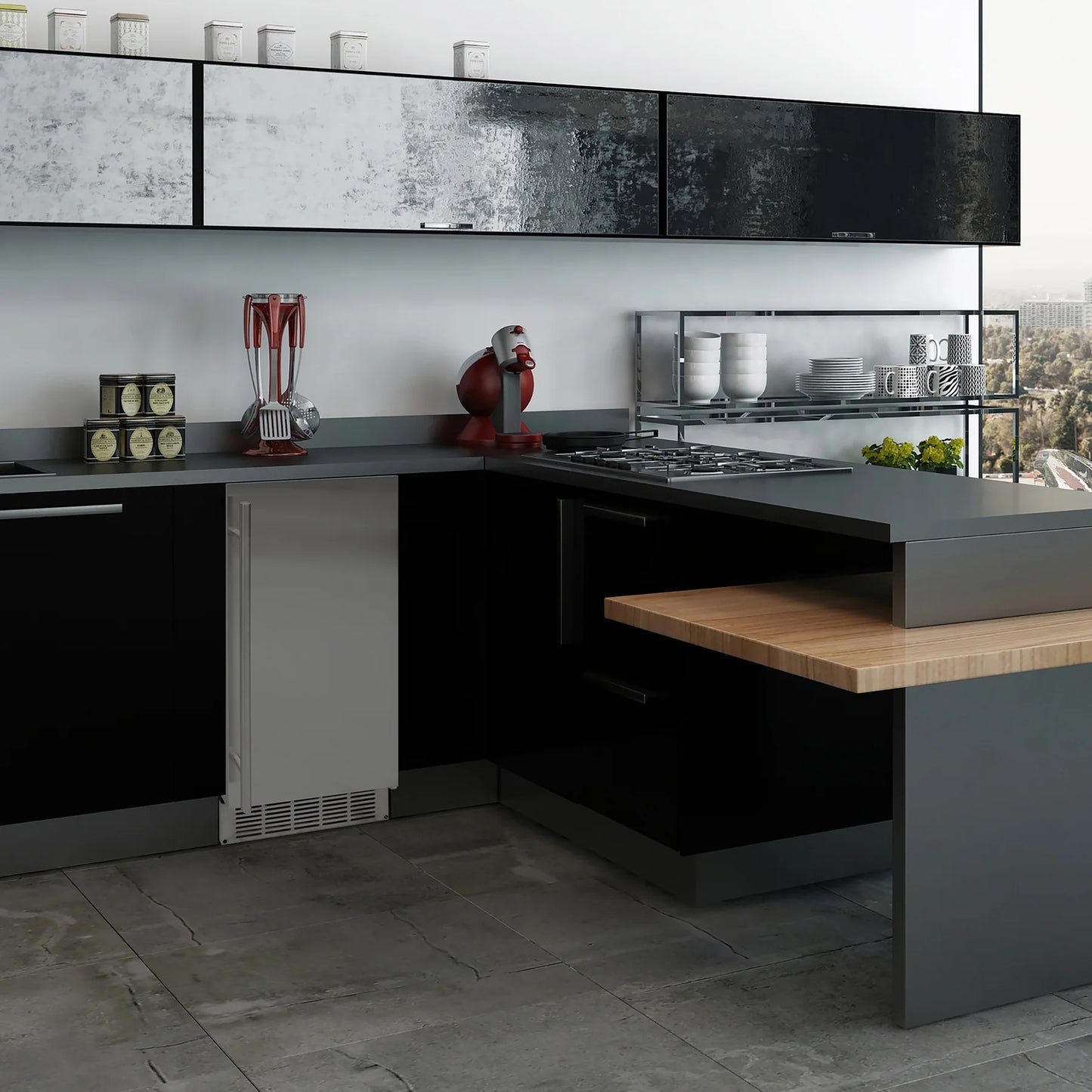 Brama by Vinotemp Indoor Undercounter Automatic Ice Maker in Stainless Steel