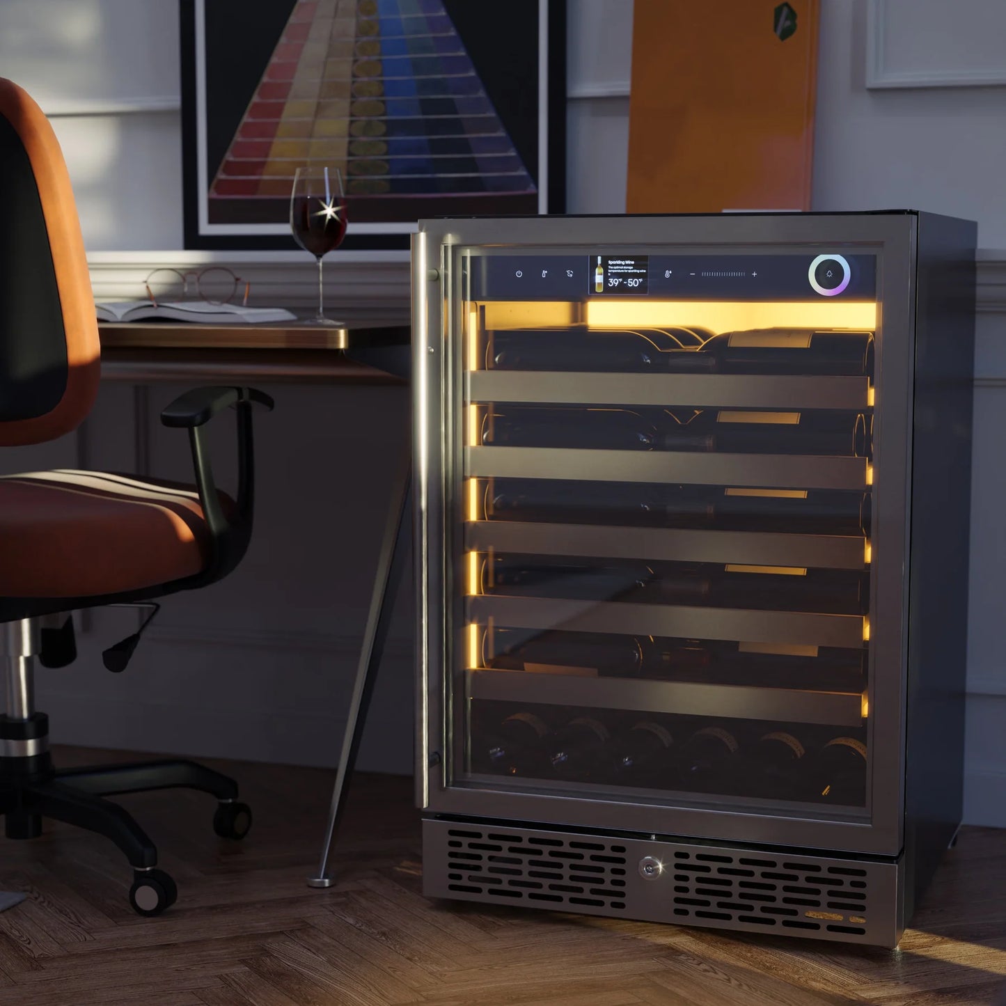 Vinotemp Vinoglow 41-Bottle Single-Zone Wine Cooler